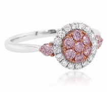 18kt Weißgoldring mit Diamanten