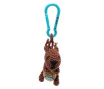 crochet-knit animal keyring