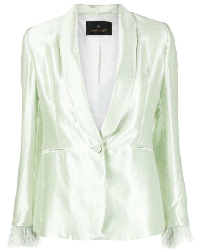 Manuel Ritz Damen Blazer mit Federdetail