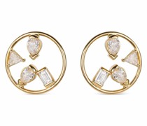 18kt Project 2020 Gelbgoldohrringe mit Diamanten