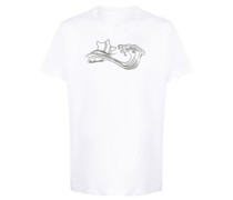 Besticktes T-Shirt aus Bio-Baumwolle