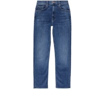 Halbhohe Straight-Leg-Jeans