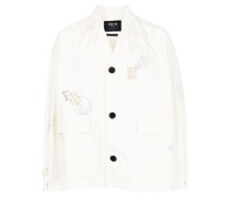 Hemdjacke mit grafischem Print