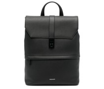 logo-debossed leather backpack