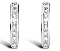 18kt Weißgoldcreolen mit Diamanten
