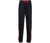 Gestreifte Jogginghose mit Logo-Print