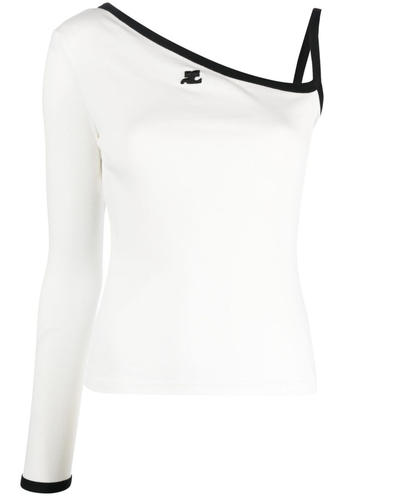 Courrèges Damen Besticktes Cropped-Top