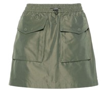 elasticated-waist cargo miniskirt