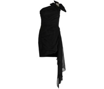 Minikleid mit Blumenapplikation