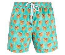 Badeshorts mit Palmen-Print