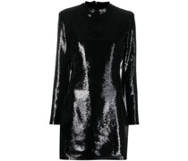 Langärmeliges Kleid mit Pailletten