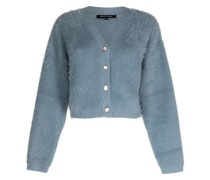 Cropped-Cardigan aus Faux Fur