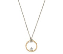 18kt Goldhalskette mit Diamanten