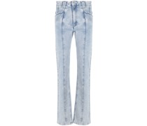 panelled mid-rise bootcut jeans
