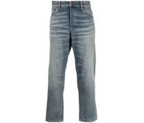 Straight-Leg-Jeans mit Tragefalten