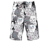 Joggingshorts mit Katzen-Print
