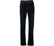 Straight-Leg-Jeans mit Logo-Patch