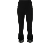 Cropped-Hose mit Fransen