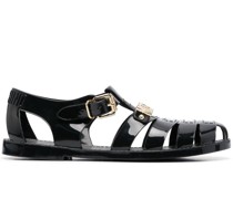 Sandalen mit Logo-Schild
