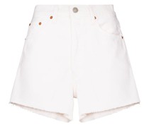 Hoch sitzende Jeans-Shorts