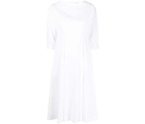 half-sleeve cotton midi dress