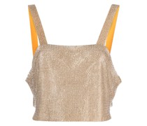 Cropped-Top mit Kristallen
