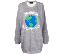 Pulloverkleid mit Globetrotter-Print
