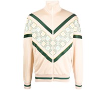 Gemusterte Bomberjacke aus Satin