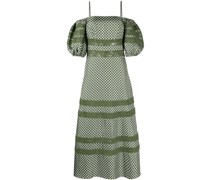 Schulterfreies Kleid mit Raffungen