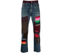 Slim-Fit-Jeans im Patchwork-Look