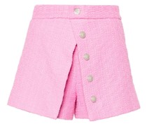 Tweed-Shorts im Layering-Look