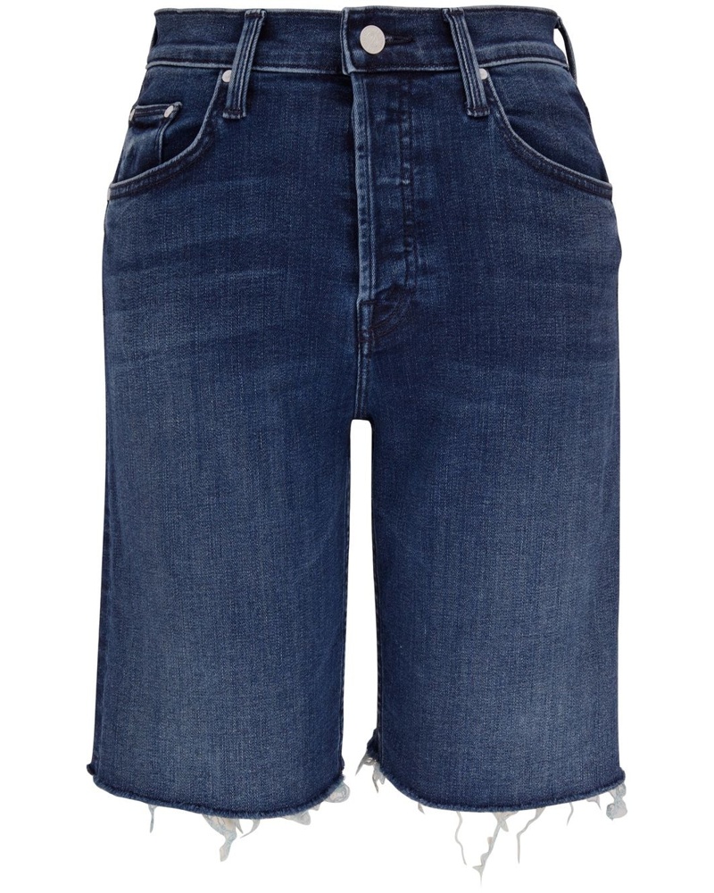 Mother Damen Jeans-Shorts mit ungesäumten Kanten
