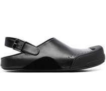 Slingback-Sandalen mit runder Kappe