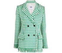 Doppelreihiger Blazer mit Karomuster