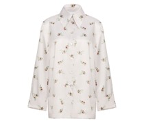 Pyjama-Oberteil mit Blüten-Print