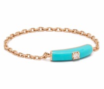 14kt Rotgoldring mit Diamanten