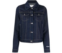 Jeansjacke mit Logo-Stickerei