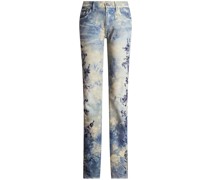 Jeans mit Blumen-Print