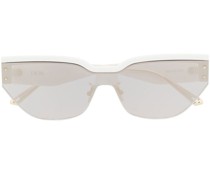 Sonnenbrille mit eckigem Gestell