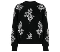 Geblümter Intarsien-Pullover