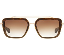 Eckige Sonnenbrille in Schildpattoptik