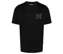 T-Shirt mit Monogramm-Applikation