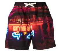 Segelshorts mit grafischem Print