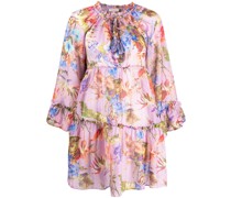 Minikleid mit Blumen-Print