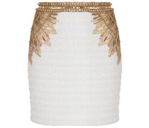 sequin-embellished tweed skirt