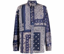 Patchwork-Hemd mit Bandana-Print