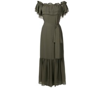 Schulterfreies Kleid mit Volant