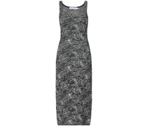 sleevless speckle-knit dress