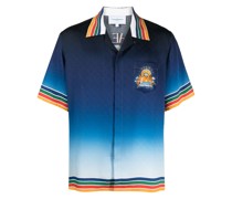 Seidenhemd mit grafischem Print