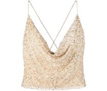 Cropped-Top mit Pailletten